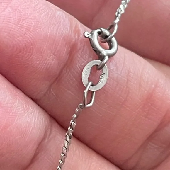 Black diamond solid sterling silver cat pendant & chain - Picture 6 of 8